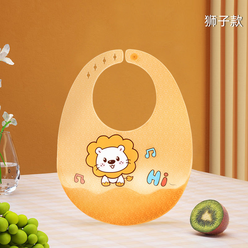 Baby eating bib waterproof silicone rice bib kids soft feeding bib baby anti-dirty feeding saliva bib