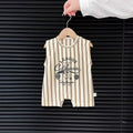 Stylish and adorable summer romper for baby boys: sleeveless bodysuit for newborns - lightweight summer outfit