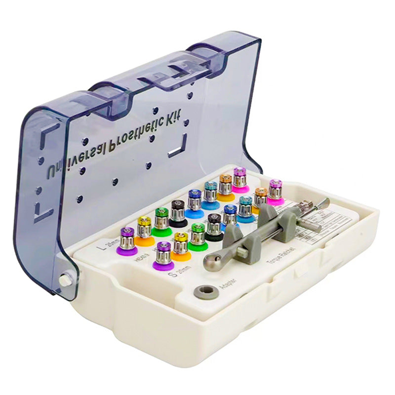 Dental implant repair tool box, color, silver knife head, oral box, Aojutai Korean screwdriver torque