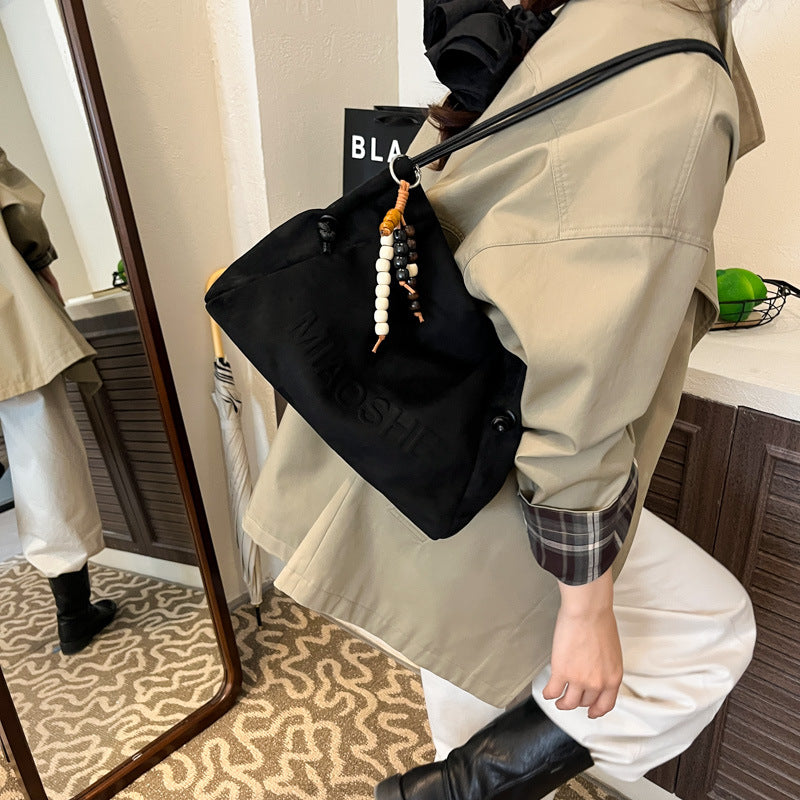 2025 new autumn/winter crossbody bag - commuter plush large capacity shoulder bag - women's casual fashion high-end tote bag