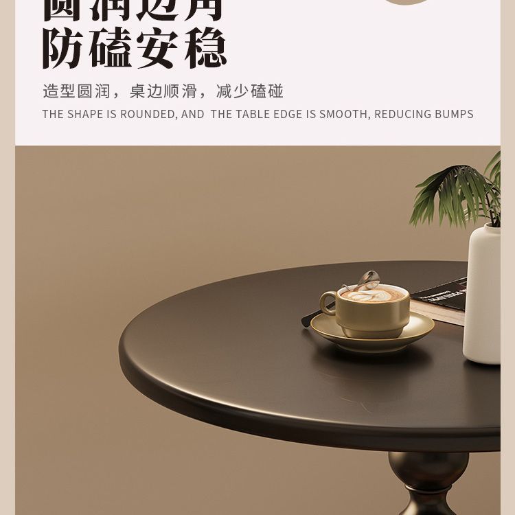 Coffee table living room for home creative sofa side table accessible luxurysense of design iron small apartment round table bedside table replacement