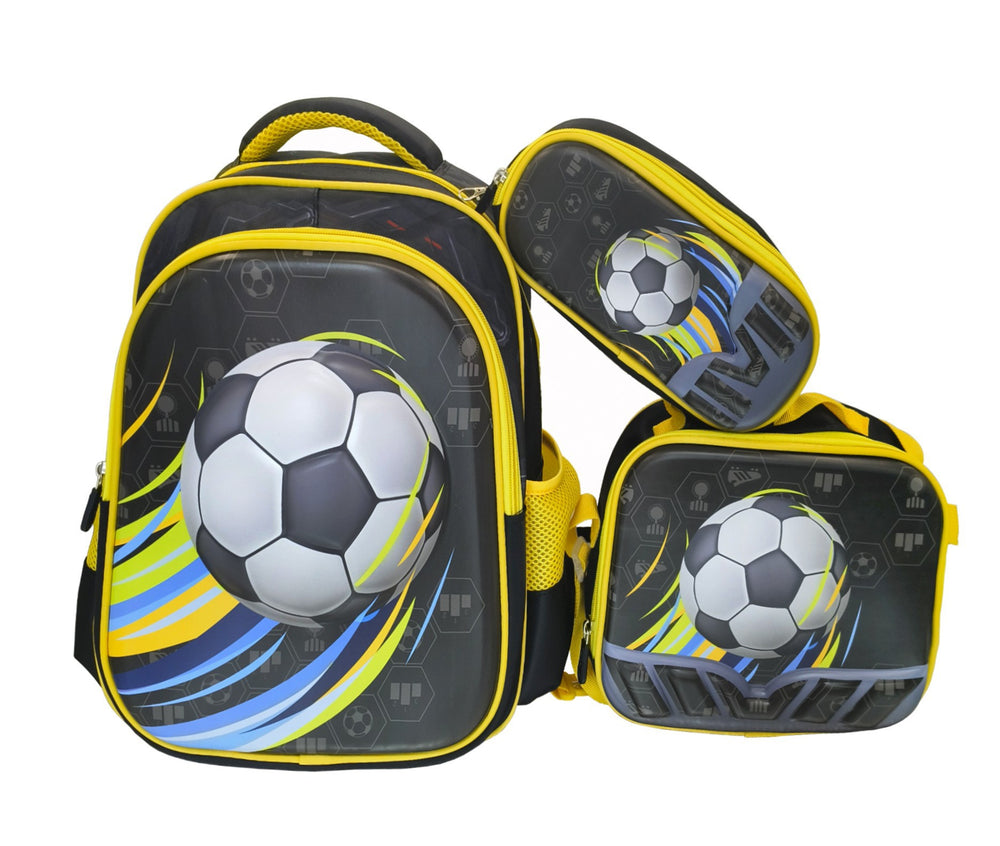 New arrival concave and convex leather primary school student pull rod school bag for grades 3 to 6 kids cartoon three-piece set backpack in stock