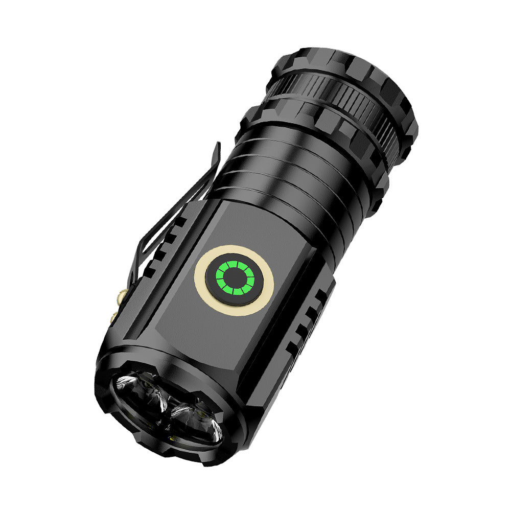 Cross-border new LED strong light long-distance flashlight super bright mini portable small flashlight, outdoor multi-function clip hat light