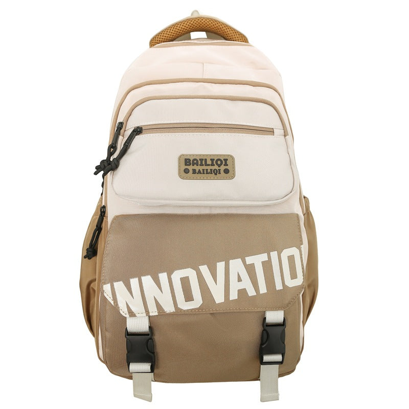 Backpack air cushion shoulder strap support pad schoolbag junior high school student schoolbag casual travel multifunctional compartment schoolbag