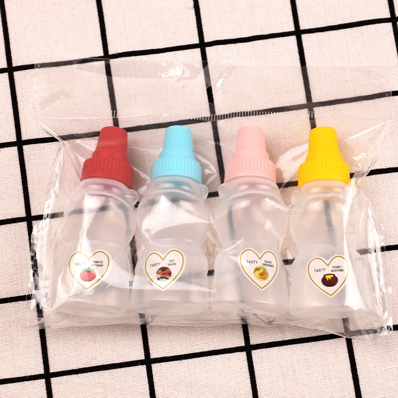 Mini sauce bottle plastic squeeze sauce bottle japanese style squeeze condiment bottle food grade portable soy sauce bottle cross-border