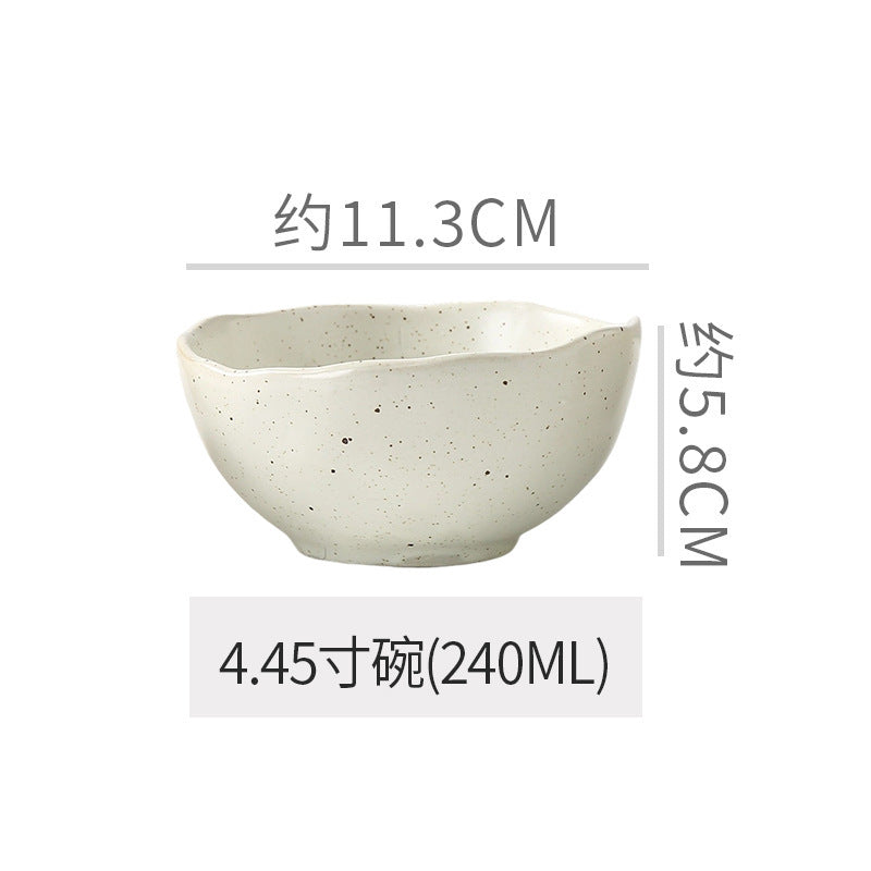 Vintage chic dinnerware set - restaurant, hotel, and home use - unique shaped dessert plates, pastry bowls, and rice bowls - wholesale