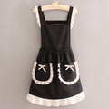 958 suspender bow princess dress pure black