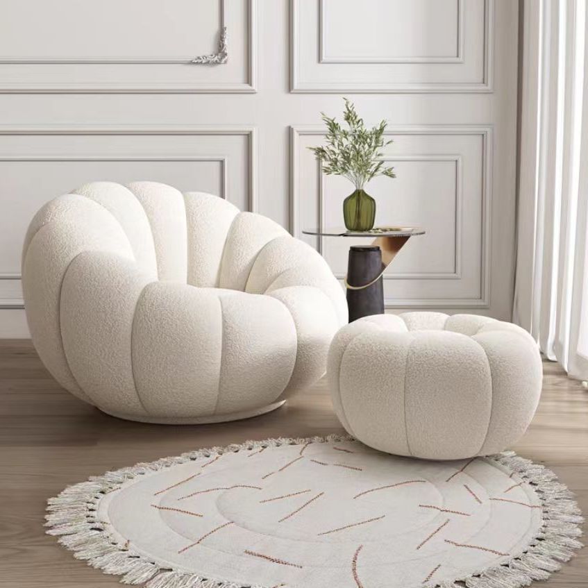 Lazy sofa can lie down and sleep casual chair balcony popular tatami bedroom single pumpkin small sofa cream