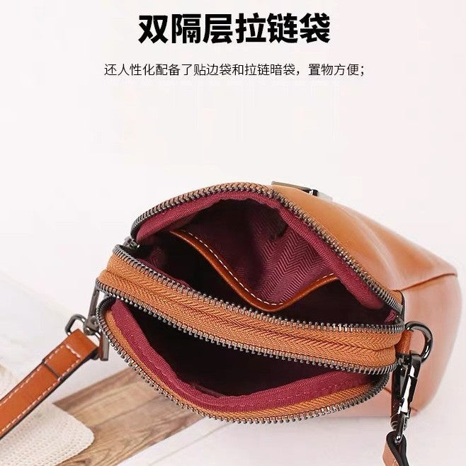 Small bag for women 2024fall and winternew arrival crossbody bag for women shell bag easiest for match genuine leather women's bag shoulder bag women's mobile phone bag