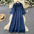 Light mature french style red printingdress women's summer diamond bows short-sleeved lapel slimming lookelegantwork clothing skirt