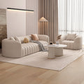 Cream style living room straight row fabric sofa beauty salon b&b hotel hotel rest area sofa chair coffee table combination