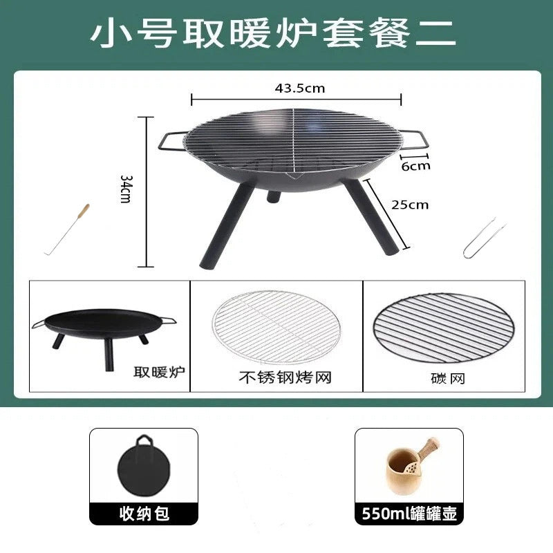 Fire stove, household stove, charcoal brazier, outdoor heating stove, barbecue grill, indoor barbecue stove, charcoal stove for making tea
