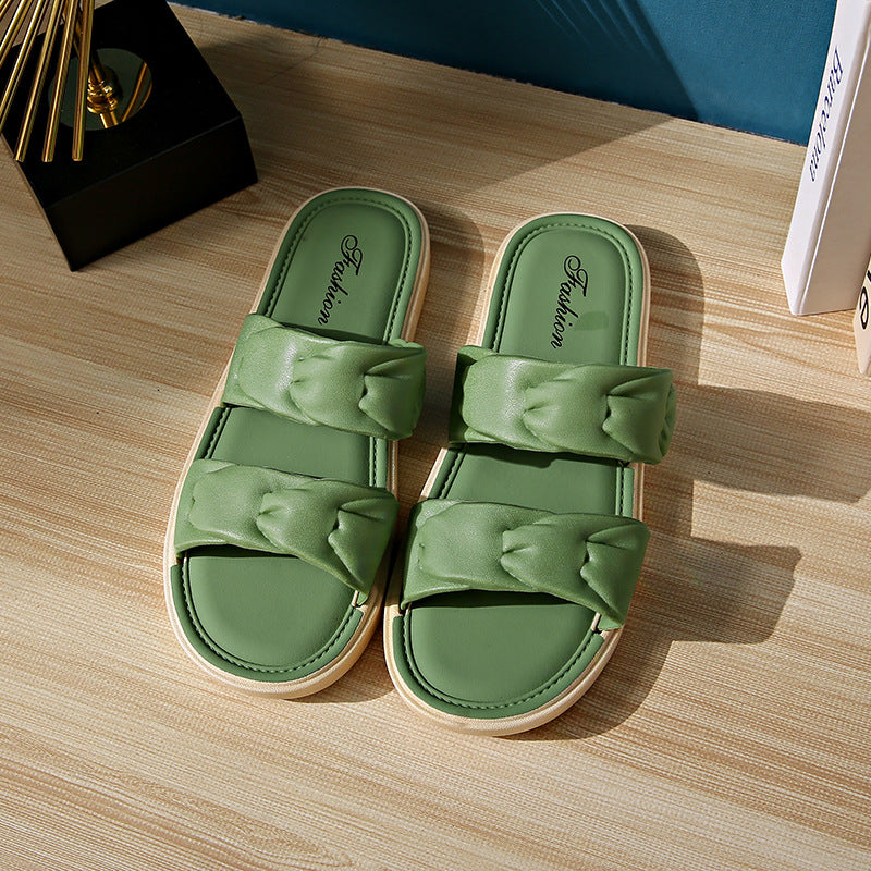 【dropshipping】women's summer sandals & slippers - korean style, trendy & versatile, flat, non-slip, lightweight beach shoes