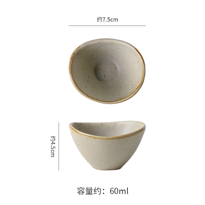 Japanese retro ceramic small dish restaurant for homestylish dipping sauce soy sauce dish hot pot snack seasoning dish vinegar dish