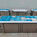 Slotted salad table, commercial fresh-keeping refrigerated work table, pizza side dish refrigerator, fruit display cabinet, thermal insulation spray