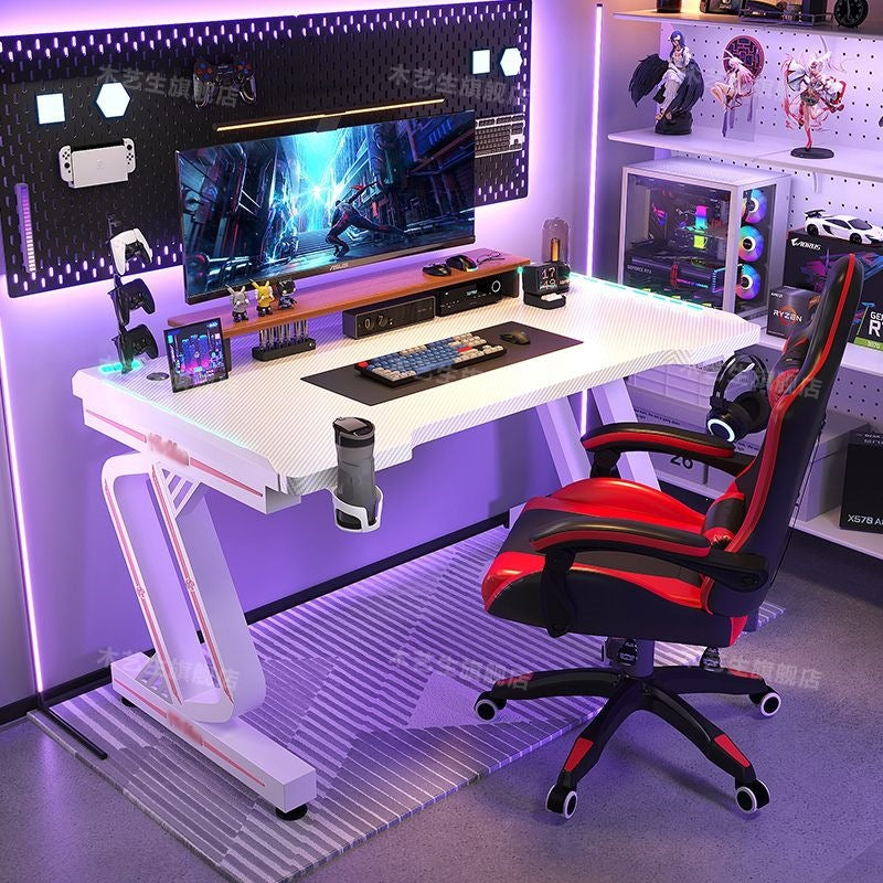 Computer desk desktop home electronic competition table office desk chair carbon fiber desk competition table student bedroom game table
