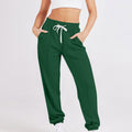 european and american export cross-border  women's casual drawstring solid color athletic joggers