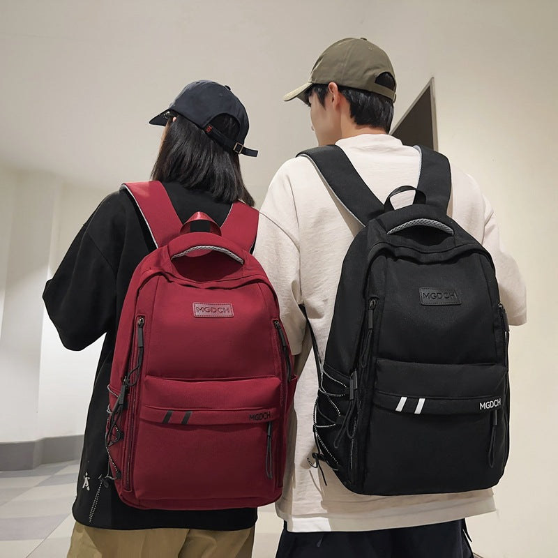 Schoolbag Female College Students Japanese Hong Kong Style Large Capacity Backpack Male High School Students Middle School Students Leisure Travel Backpack Tide