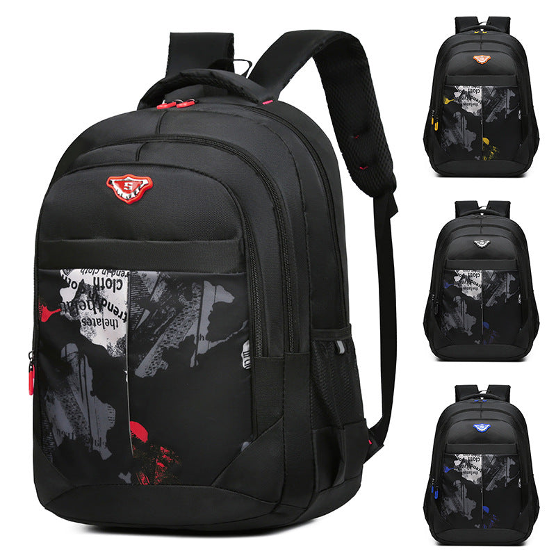 New casual backpack for primary school students, large-capacity boys' backpack, lightweight and simple, 6-12 year old children's school bag