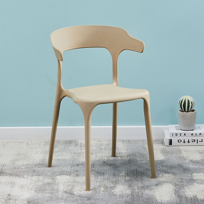Plastic horn chair dining table backrest stool backrest chair for homescandinavian dining chair adult thickenedthickened durable