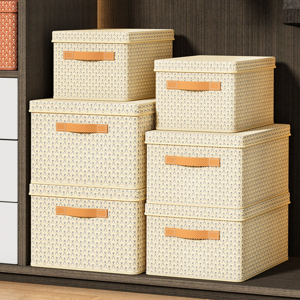 Light luxury fabric storage box foldable with handle finishing storage box dustproof and moisture-proof sundries storage box can be wholesale