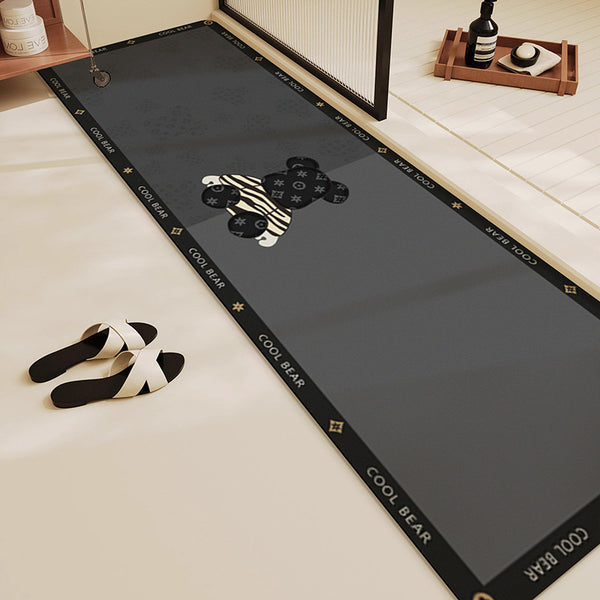Light luxury diatom mud cushion, water absorption, non-slip and quick-drying toilet floor mat, bathroom toilet door mat, long dirt-resistant carpet
