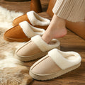 2025 new women's warm cotton slippers for home, autumn/winter fuzzy indoor slippers, men's winter thick-soled house slippers