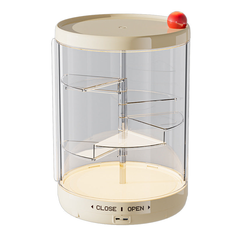 Rotating blind box display box labubu figure collection box dustproof transparent vinyl doll rabub display cabinet