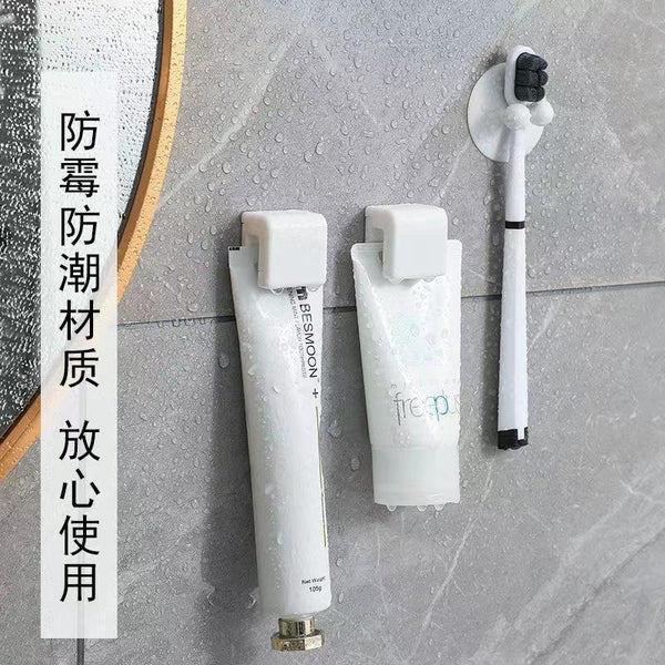 Simple toothbrush holder No punching installation Wall hanging bathroom Toothbrush storage Toothpaste facial cleanser Toothbrush hanger with cover