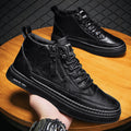 Men's shoes 2025 new spring collection: fleece-lined warm men's height-increasing casual leather shoes, spring business work british style trendy shoes