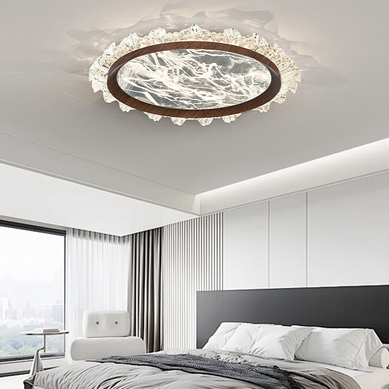 Cloud and mist living room main light Italian light luxury ice crack ceiling light 2025 new modern simple lighting package combination