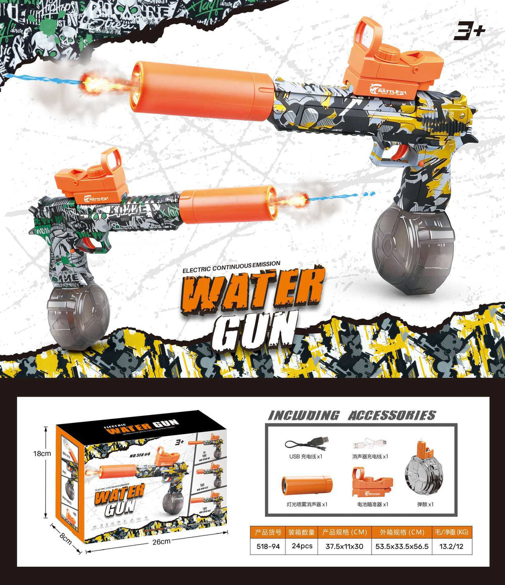 hot-selling water gun launch toy graffiti m416 amazon tk cross-border hot-selling short-spike toy water gun wholesale