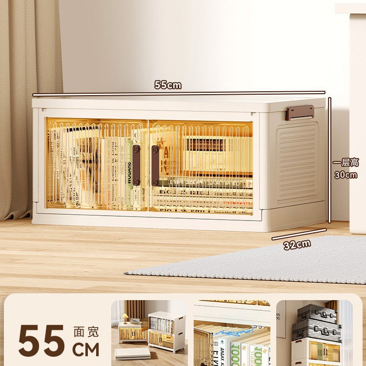 Book storage box Foldable box Storage cabinet Classroom student book storage box Transparent sorting storage box