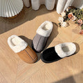 Women's cotton slippers - 2024 autumn/winter trendy indoor home warm thick sole non-slip dirt-resistant plush outer wear cotton shoes