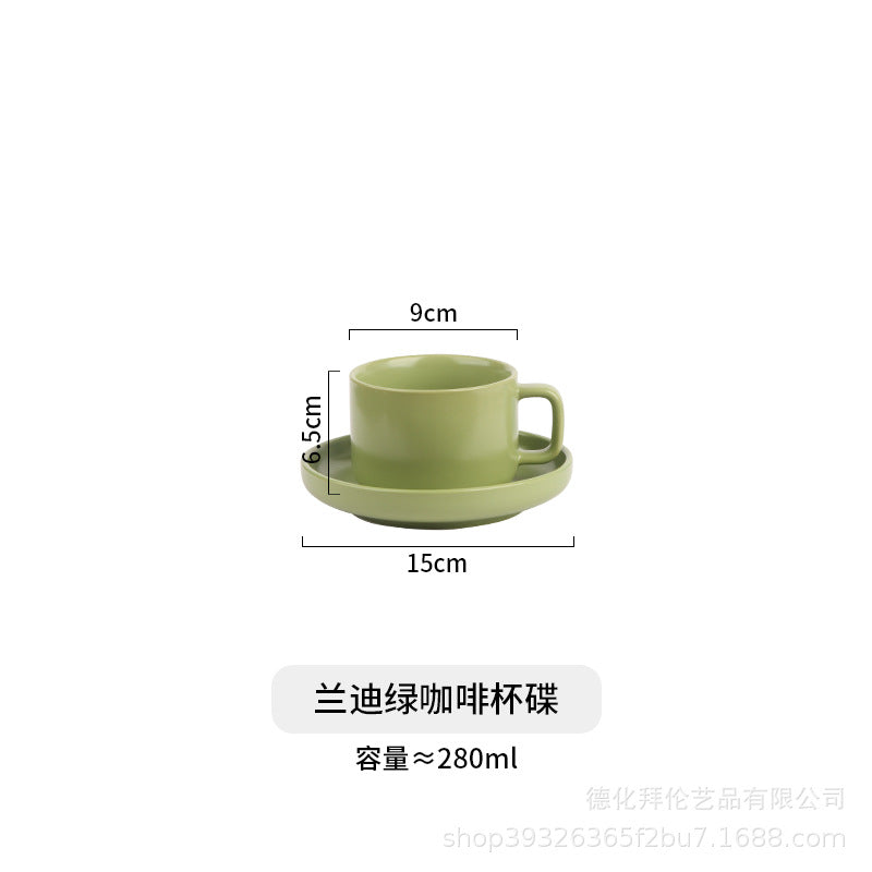 Nordic new arrival: instagrammable single-serve afternoon tea milk & coffee cup, creative breakfast oatmeal cup and saucer set - wholesale