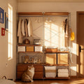 Coat rack, clothes rack, storage, walk-in closet, floor-standing wardrobe, bedroom, open japanese style clothes rack, step-in for home shelf