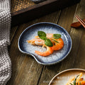 Japanese style dinner plate, dessert plate, cake plate, ceramic creative snack plate, tableware, bone plate, afternoon tea melon seed plate wholesale