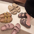 Popular retro thick sole slippers women 2026 summer new style outwear fashioneasiest for match one-line slippers bokensha sandals women