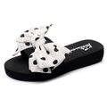 2026 new women's super high heel flip-flops - summer non-slip platform beach sandals with sweet bow detail - wearable wedge heel slides