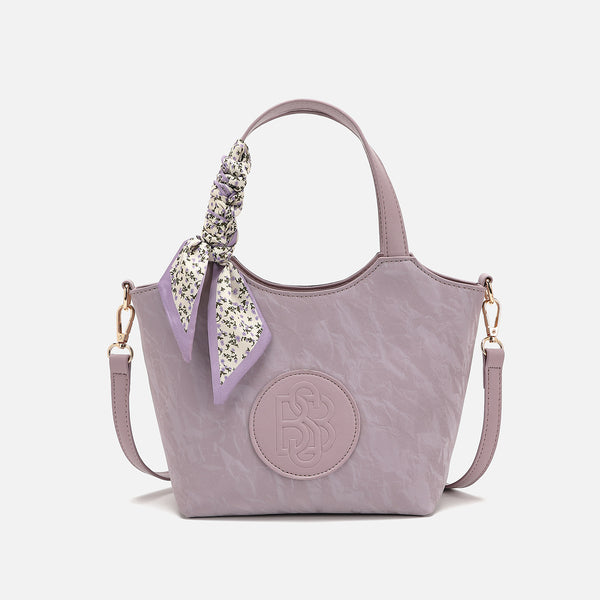 Women's bag, small vegetable basket bag, bucket bag 2025 new high-end pleated messenger bag women