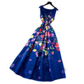 French sleeveless printed dress - women's slimming, figure-flattering, flowy maxi dress - summer korean style, vacation chic, elegant and chic dress