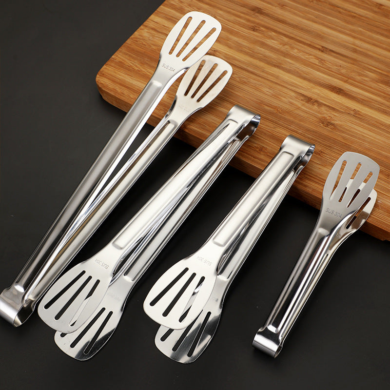 304 stainless steel multi-purpose heavy-duty tongs - kitchen, buffet, home use - perfect for steak, bread, stir-fries, grilled meat, and food serving