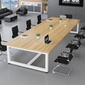 Thickened table legs for more stability] light walnut color with white frame