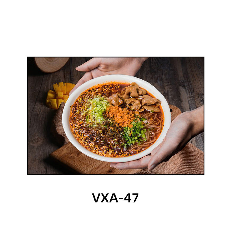 陕西装饰画西安长安古城风景建筑面馆挂画美食餐厅饭店包厢壁画