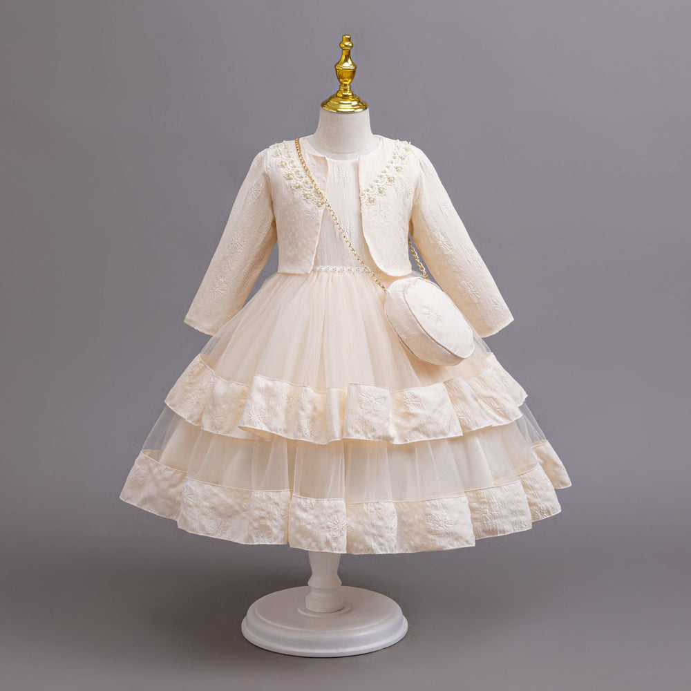 European and american new style three-piece set: children's formal dress, wedding dress, princess dress, flower girl dress, girl's dress