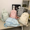 Wholesale women's backpack - fresh & chic school backpack for middle and high school students - plaid design, large capacity, new 2025 collection