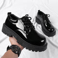 Spring wenzhou small leather shoes men's formal business british derby feet wide toe casual trendy shoes bright surface classy sense