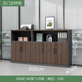 Office wooden filing cabinet - low profile, lockable, partitioned, document storage, open storage