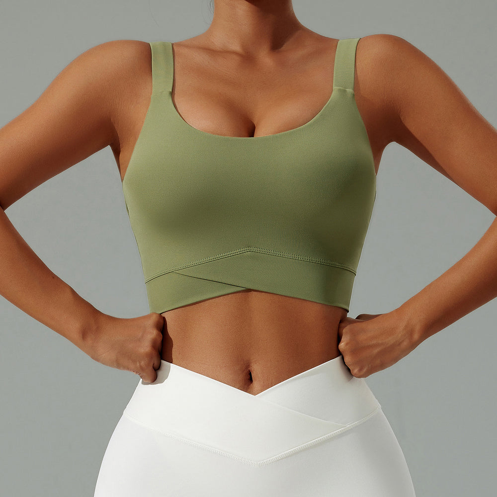 European and american new high-intensity sports bra for women - summer cloud-like yoga tank top, push-up, beautiful back, shockproof sports underwear