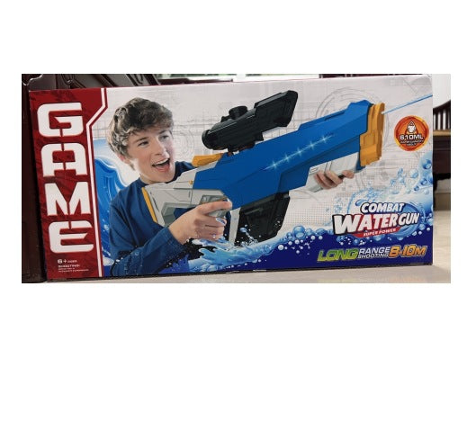 electric glock water gun - automatic, self-priming, high-pressure, continuous fire water blaster for kids' outdoor water fights